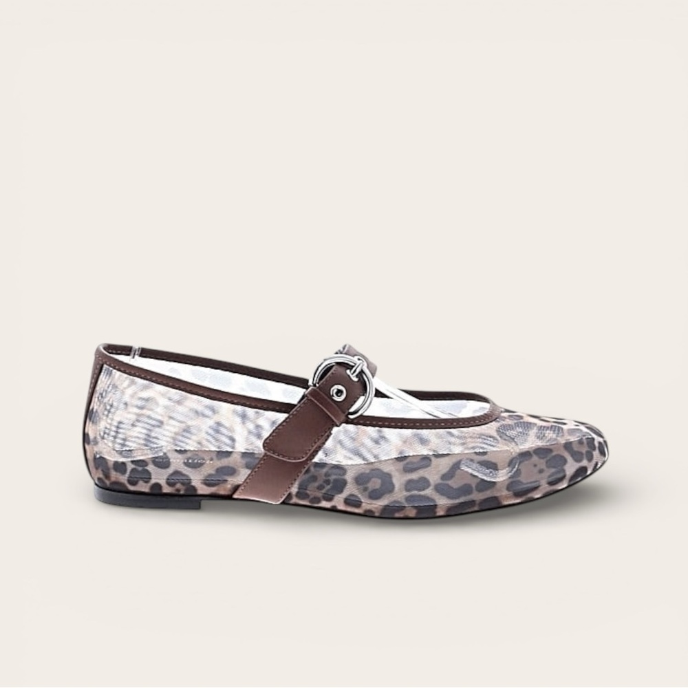 Reformation Bethany Ballet Flat Leopard Mesh - Picture 5 of 13
